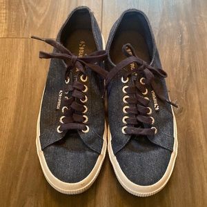 Superga 2790 platform sneaker in denim blue